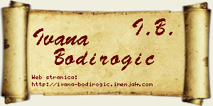 Ivana Bodirogić vizit kartica